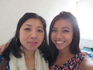 And here's another one of me and my mom that I took with the new camera. I like this picture of us :)